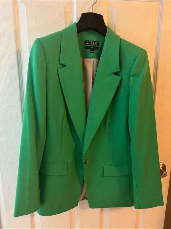 J. Crew Other - J. Crew Bright Green Single-Button Women's Blazer